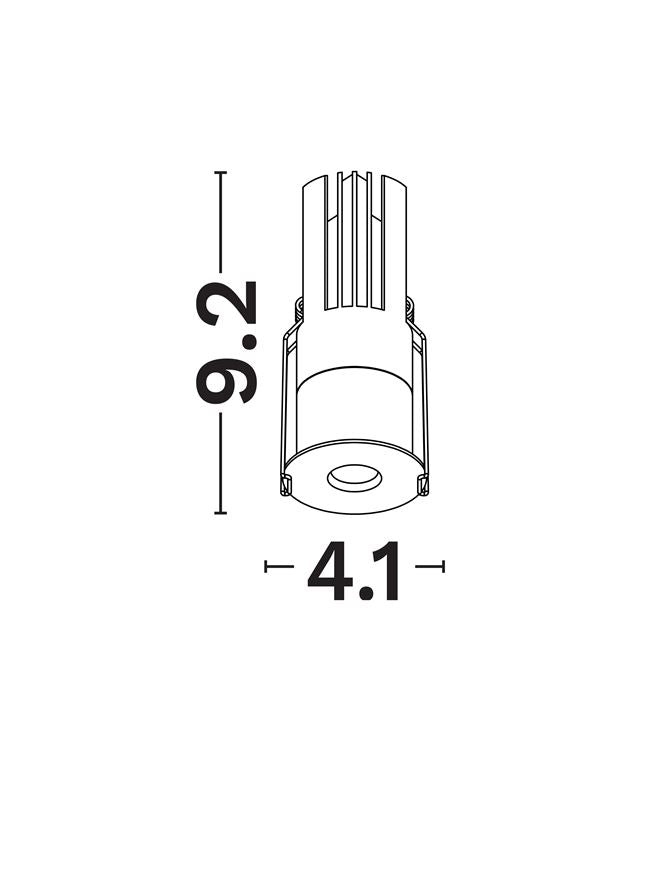 LED спот MINIONE LFO 8W Пясъчно бял алуминий Ø46 H9см 2700K CRI90