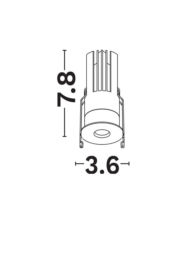 LED спот MINIONE 7W Пясъчно черен алуминий Ø36 H7.8см 3000K CRI90