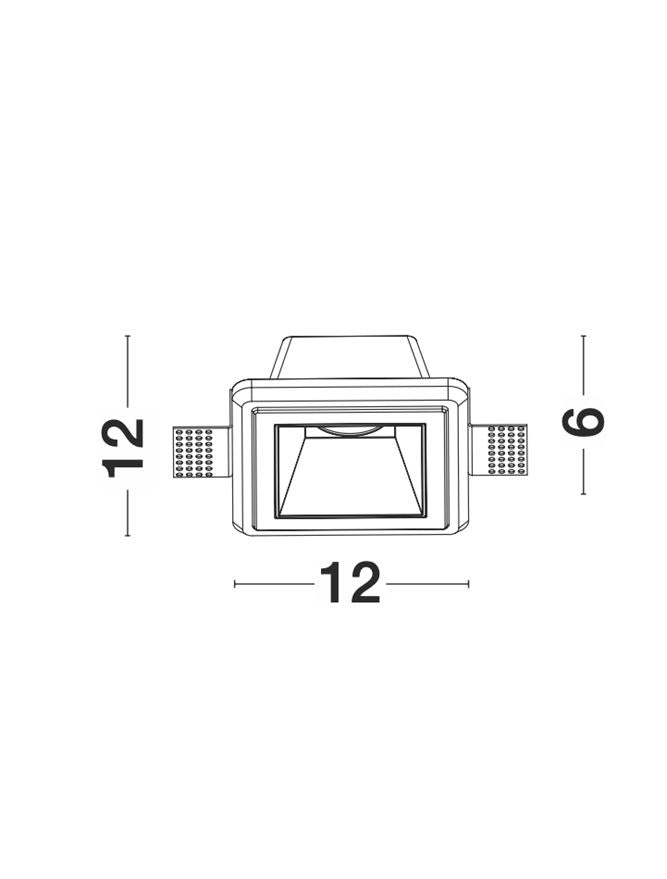 Техническо осветление CRATE Гипс GU10 120x120x60мм
