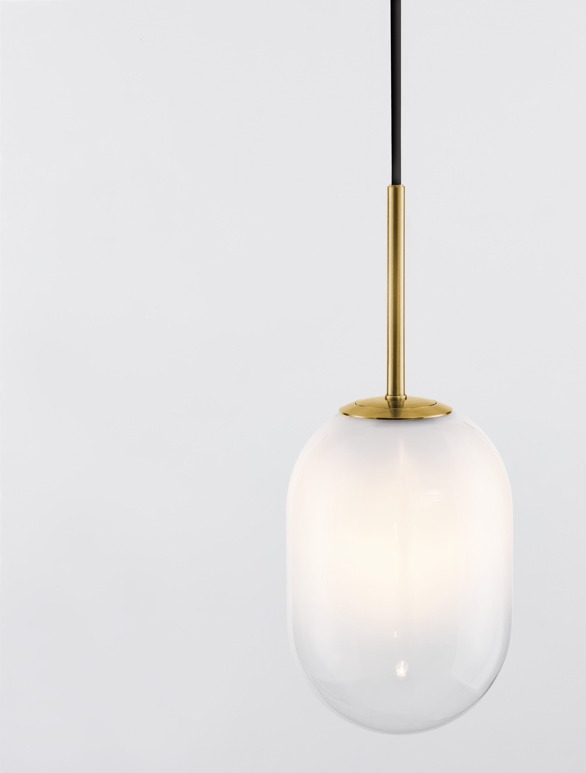 Висящо осветително тяло (пендел) CHRYSI 5W G9 Златист месинг Градиент бяло стъкло