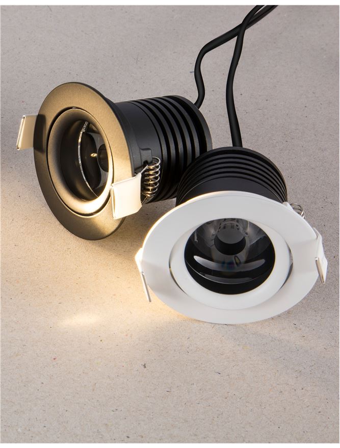 Техническо осветление TIF LENS 2W 3000K Пясъчно черен