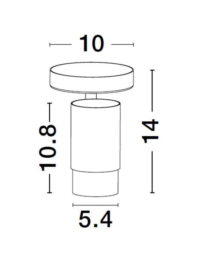 Висящо осветително тяло (пендел) POGNO 1x10W GU10 Пясъчно черен и златист алуминий