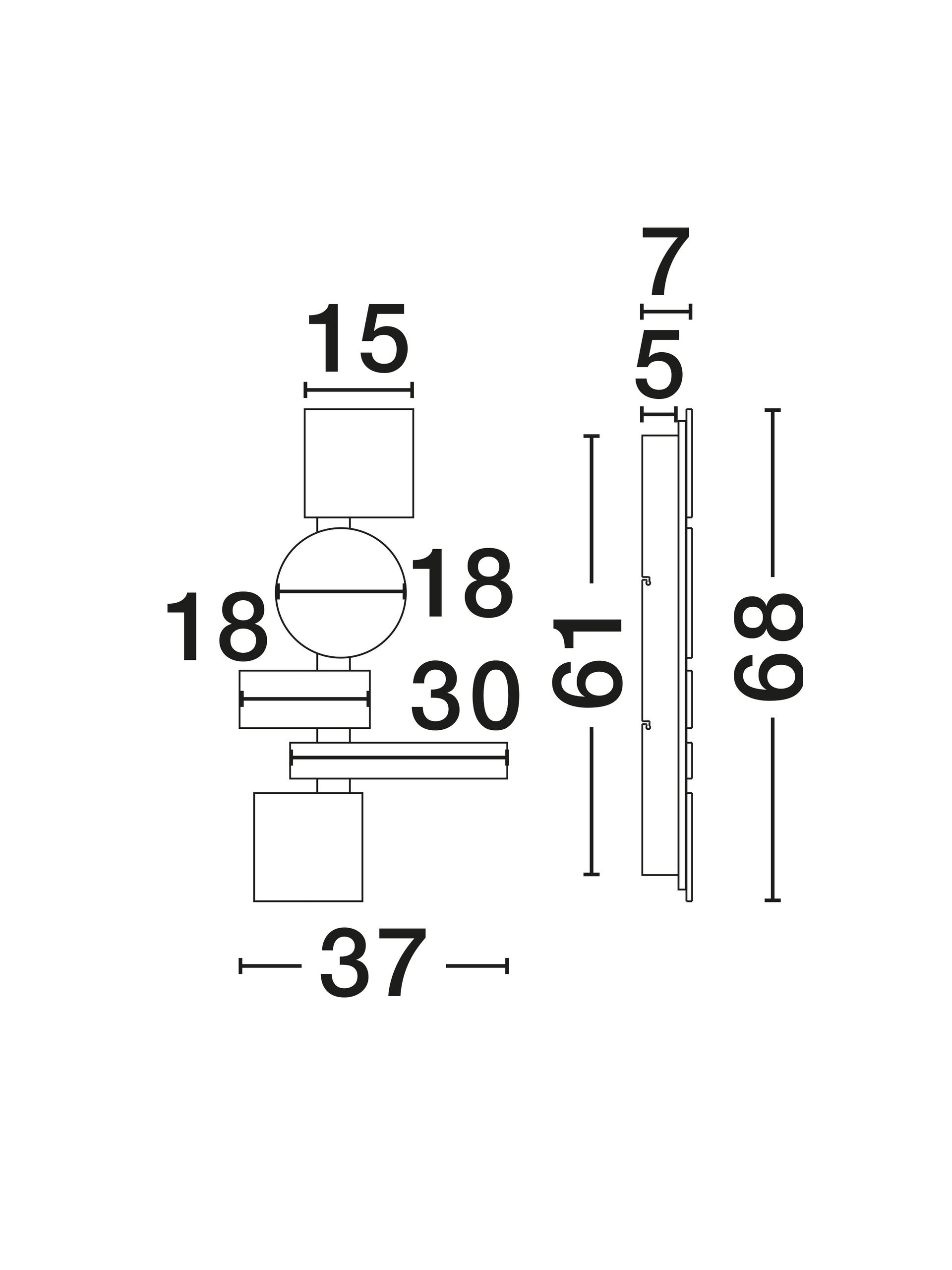 Пендел MARGOT 19W Triac димируем, цветен алуминий, акрил