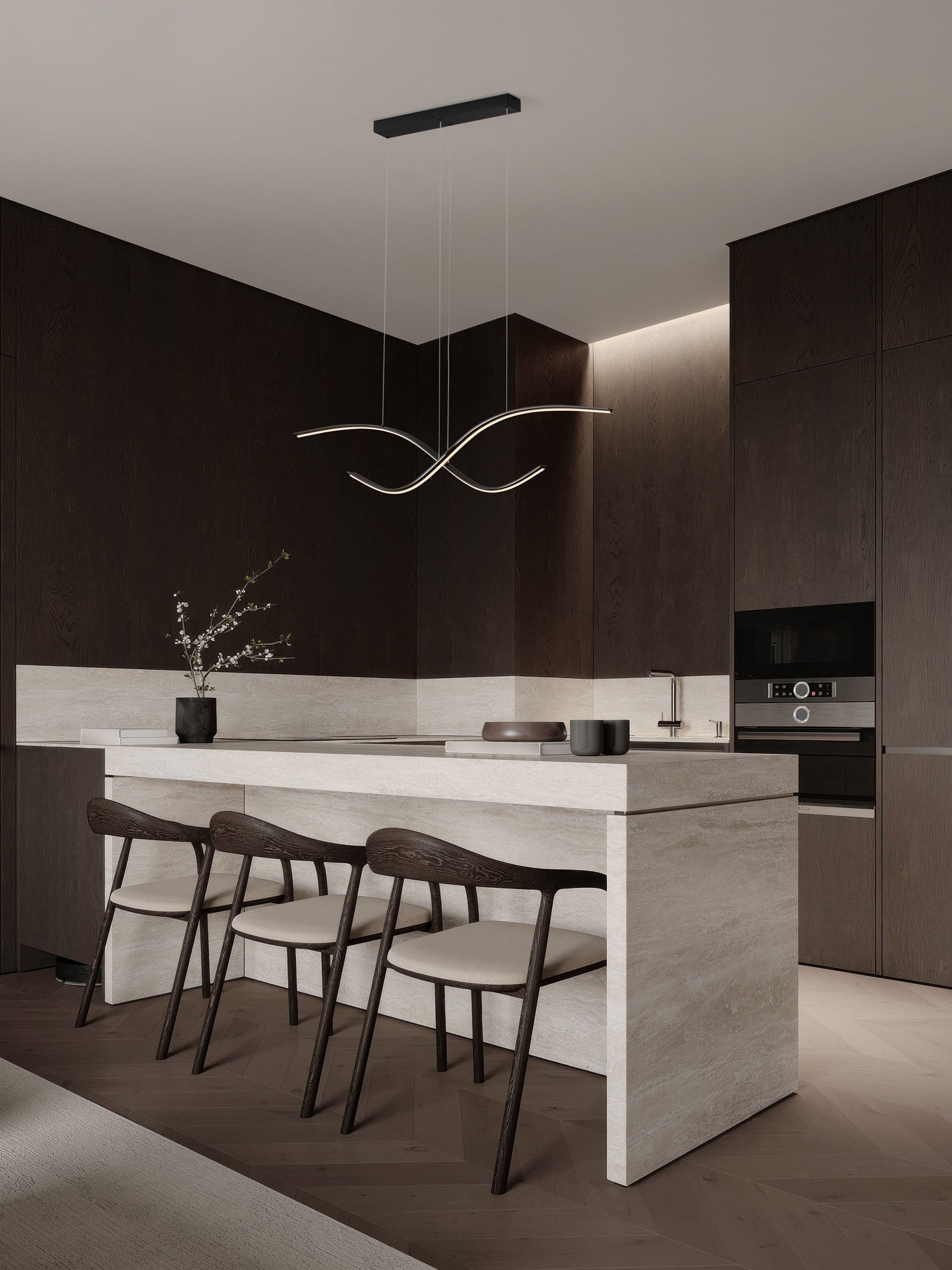 Пендел BRIO 27W LED Sandy Black алуминий и силикон