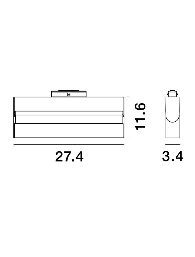 Техническо осветление BUXTON 15W 3000K Пясъчно черен Triac димируем