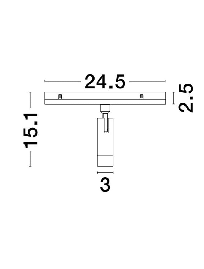 Техническо осветление BUXTON 10W 3000K Пясъчно черен Triac димируем