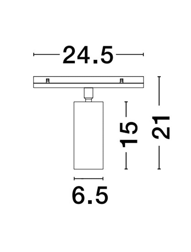 Магнитен спот 48V BUXTON 20W 3000K Пясъчно черен Triac димируем