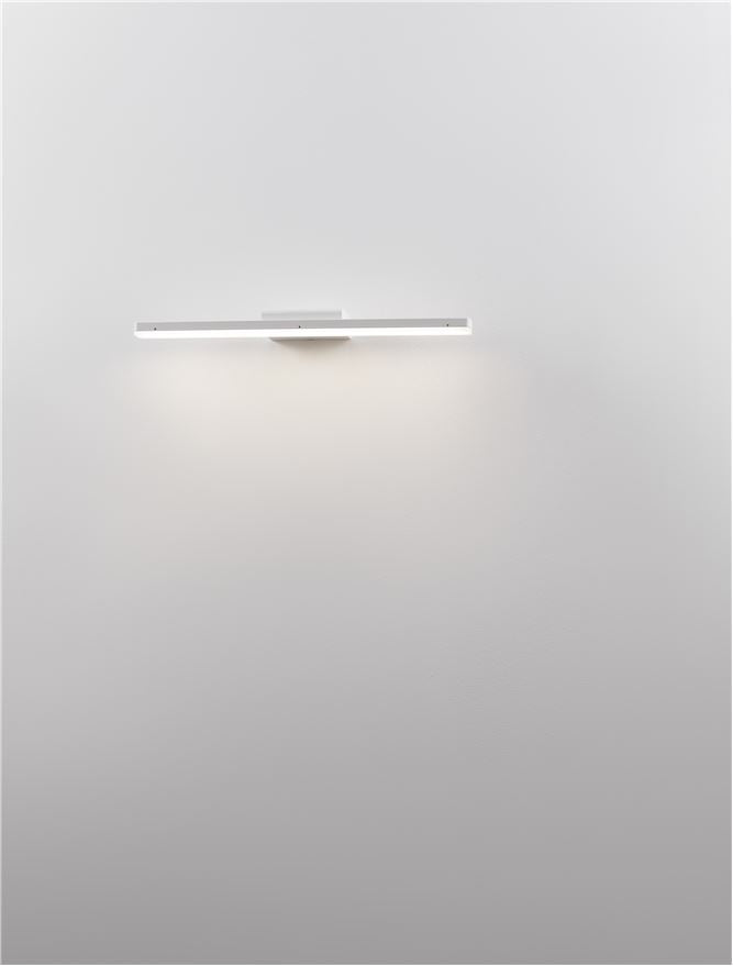 Висящо осветително тяло (пендел) NYX 12W LED Матово бял алуминий и акрил IP44