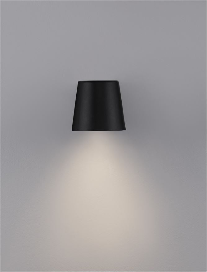 Външен аплик OVI 10W GU10 LED Пясъчно черен алуминий и стъкло IP54 без крушка