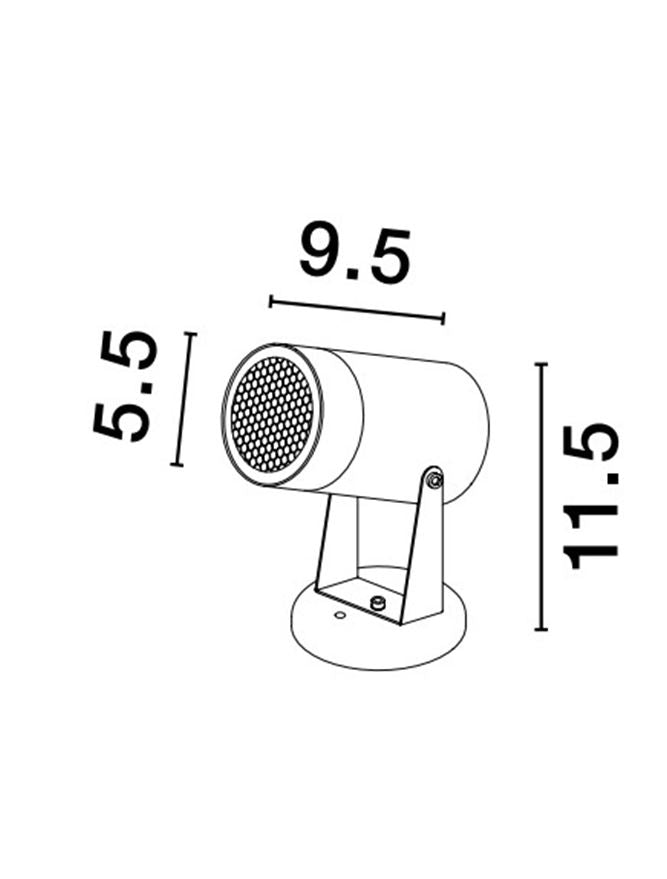 Външен аплик DESTRY LED GU10 10W Тъмен антрацит алуминий и прозрачно стъкло IP54