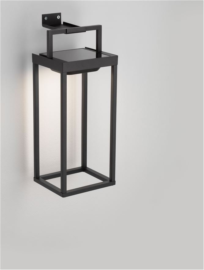 Външен аплик TEGOLO 2W LED Тъмен антрацит алуминий и стъкло IP54