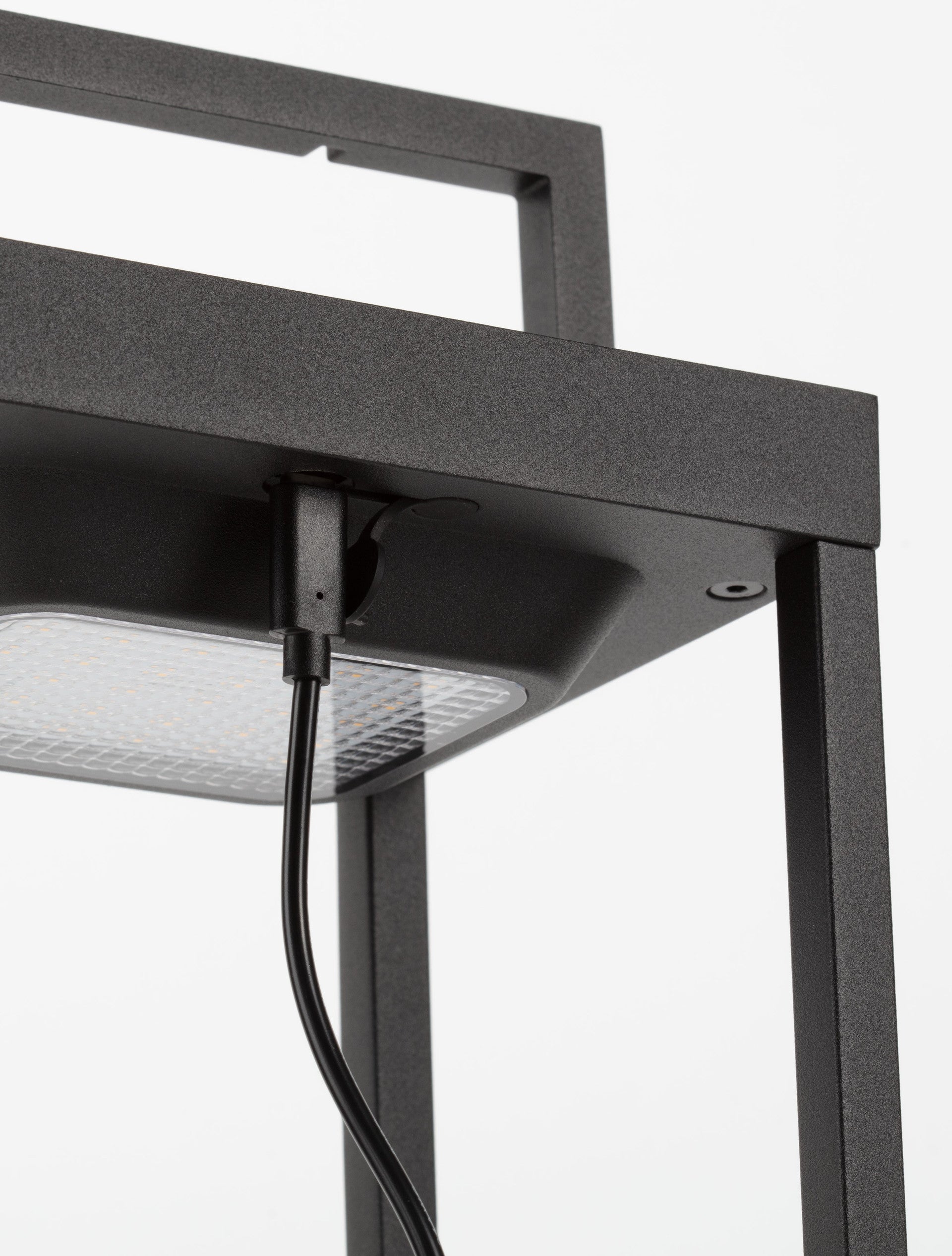 Външен стенен аплик TEGOLO 2W LED, тъмен антрацит, алуминий и стъкло, IP54