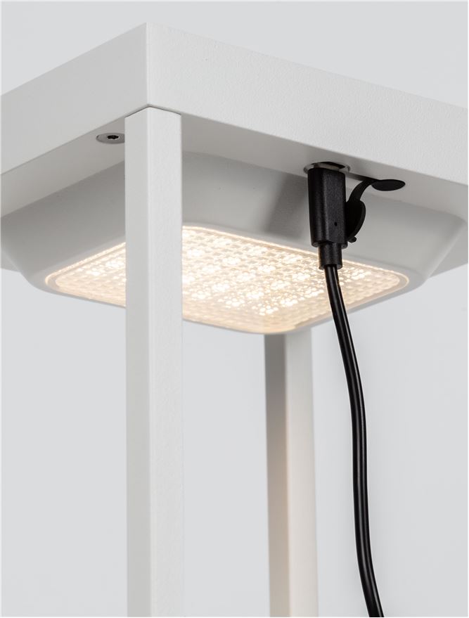 Външен аплик TEGOLO 2W LED Пясъчно бял алуминий и стъкло IP54