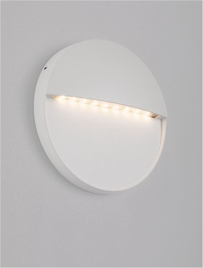 Външен аплик RODIX 5W LED Пясъчно бял алуминий и поликарбонат IP54 ⌀16