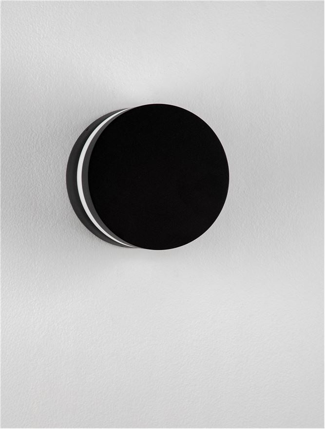 Външен аплик AIRY LED 8W Пясъчно черен алуминий и поликарбонат ⌀15 W11.5см IP54