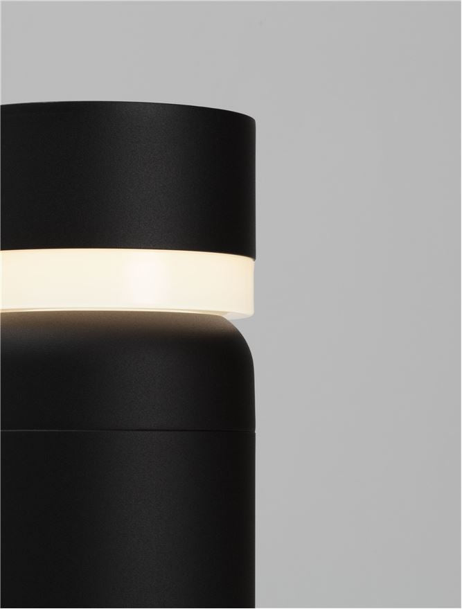 Външен аплик AIRY LED 8W Пясъчно черен алуминий и поликарбонат ⌀14.5 W65см IP65