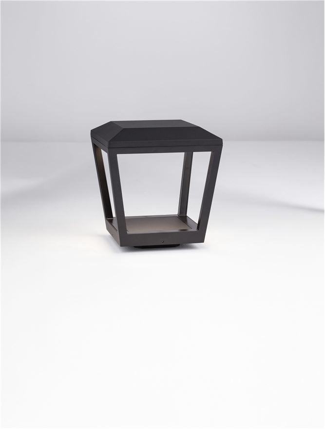 Външен аплик OPU LED 15W Тъмен антрацит алуминий и поликарбонат L24 W24 H26см IP65