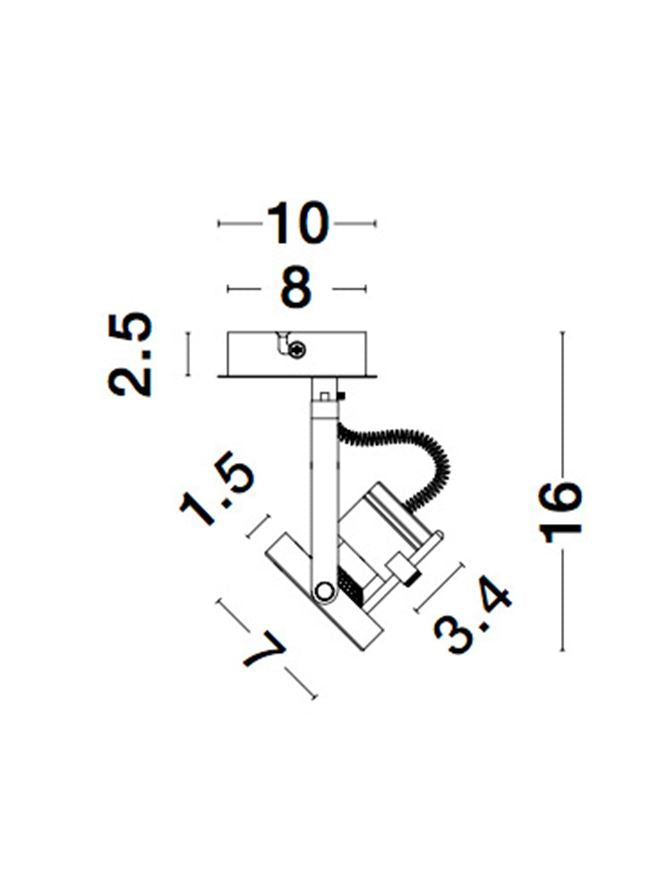 Висящо осветително тяло (пендел) SALVA 1x10W GU10 Пясъчно черен метал