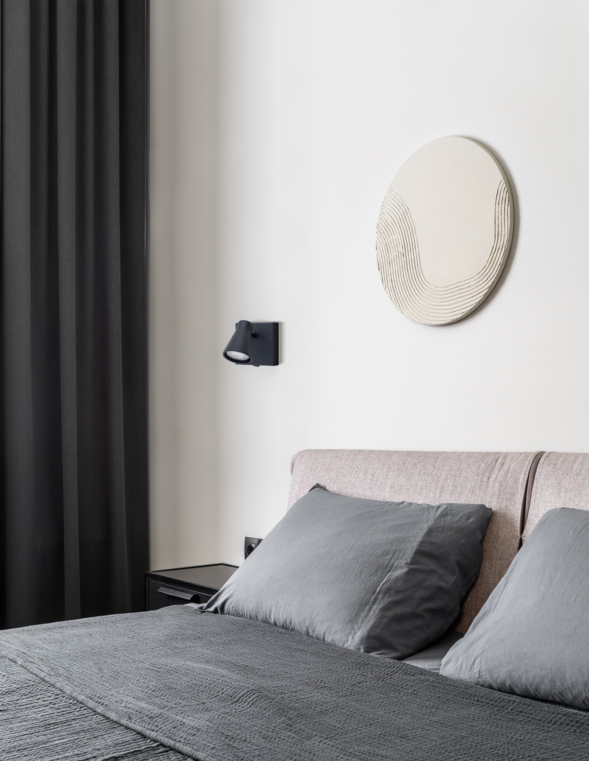 Висящо осветително тяло (пендел) DUBLIN LED GU10 10W Пясъчно черен метал въртящ се
