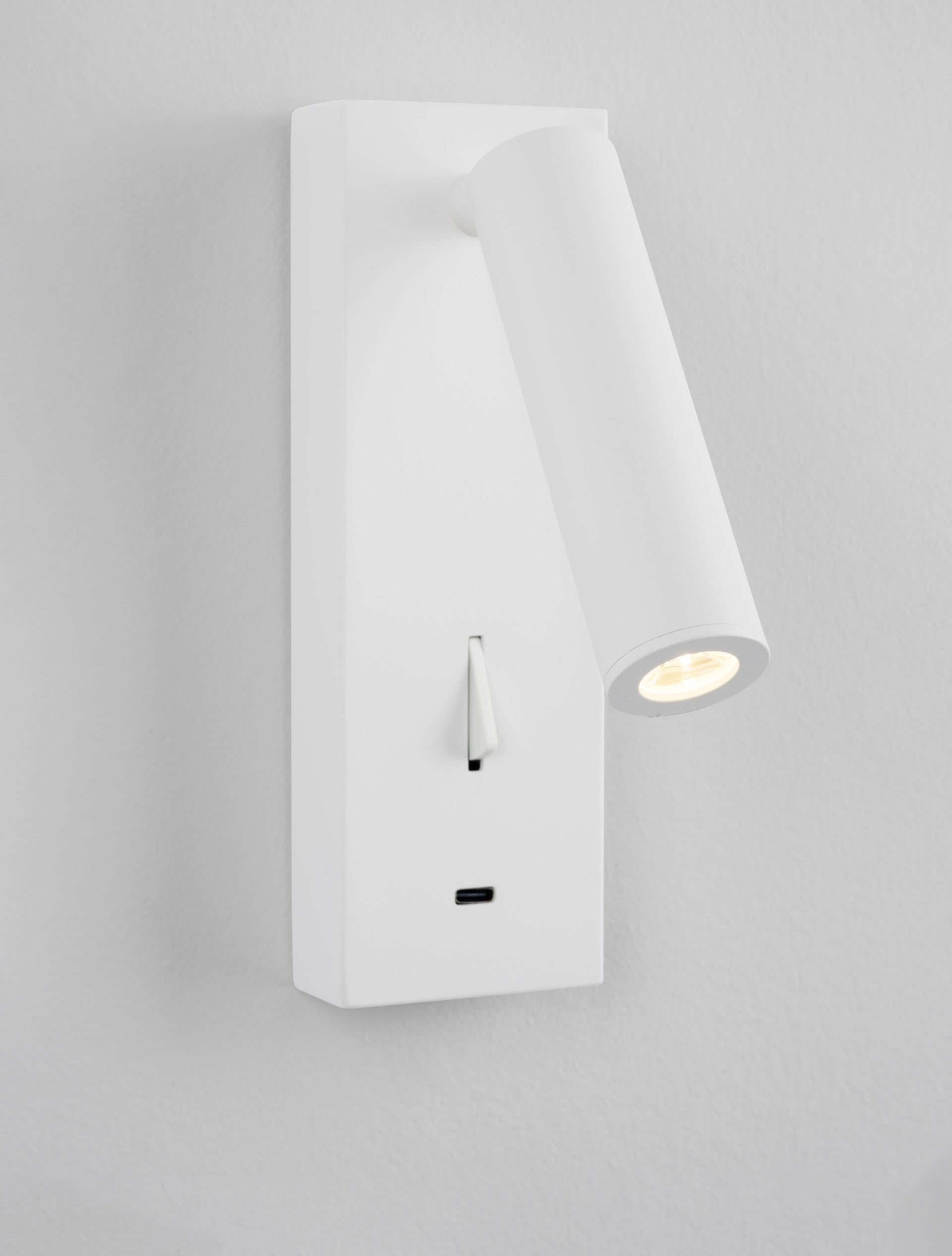 Висяща лампа FUSE 3W, бял алуминий, с USB и регулируема
