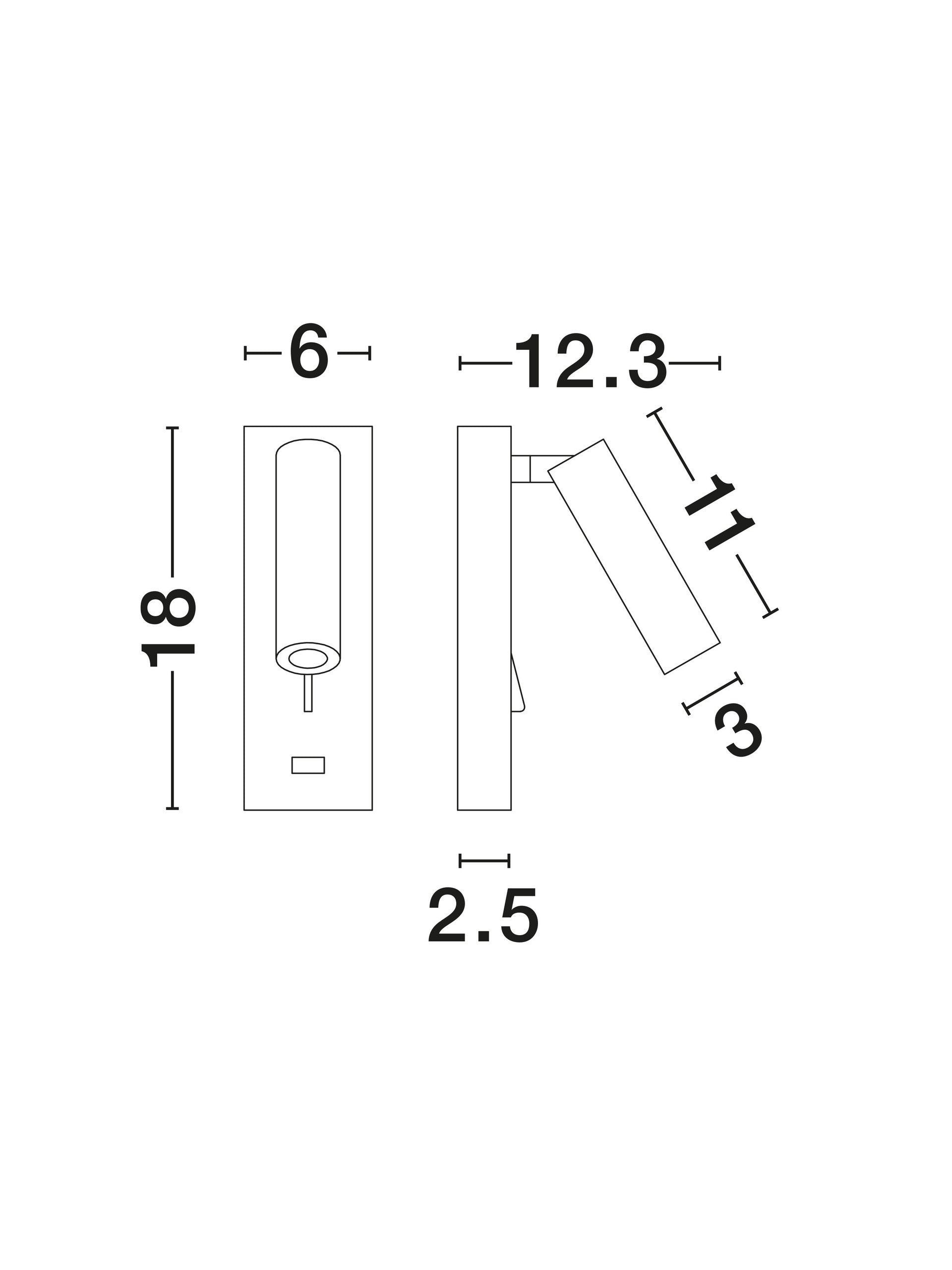 Висяща лампа FUSE 3W, черна, алуминиева, с USB и регулируема