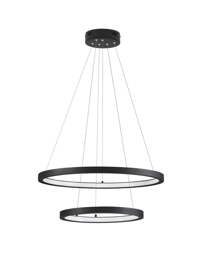 Висящо осветително тяло (пендел) EMPATIA 60W Пясъчно черен алуминий и акрил