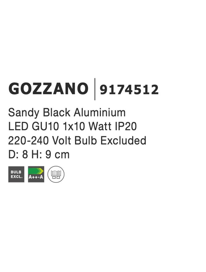 Техническо осветление SAN 50W GU10 Пясъчно черен алуминий