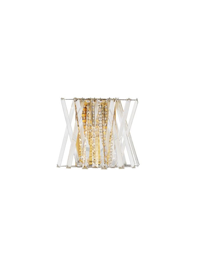 Настолна лампа ESTRELLA LED E14 2x5W Кристал Златист месинг