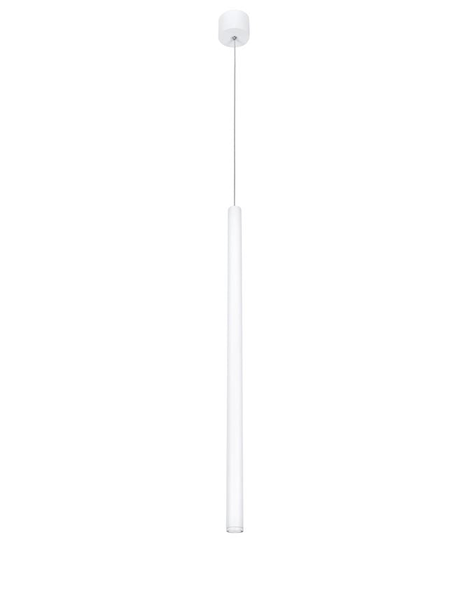 Висящо осветително тяло (пендел) ULTRATHIN LED 3W 230V Пясъчно бял алуминий Регулируема височина ⌀2.5 H60-150см