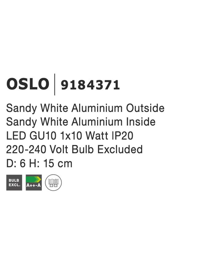 Техническо осветление OSLO LED GU10 35W Пясъчно бял ⌀6 H15см