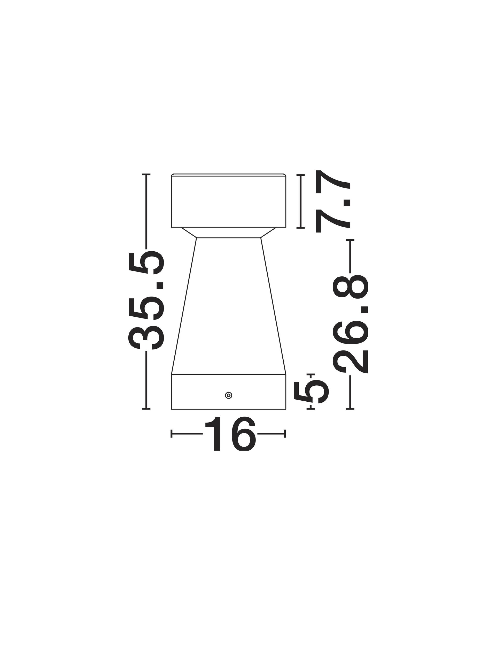 Градинска лампа LUA 12W Пясъчно черен бетон IP65 3000K