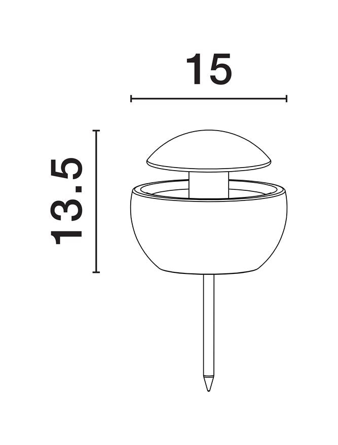 Градинска лампа MINOR LED G9 5W Сив бетон IP65