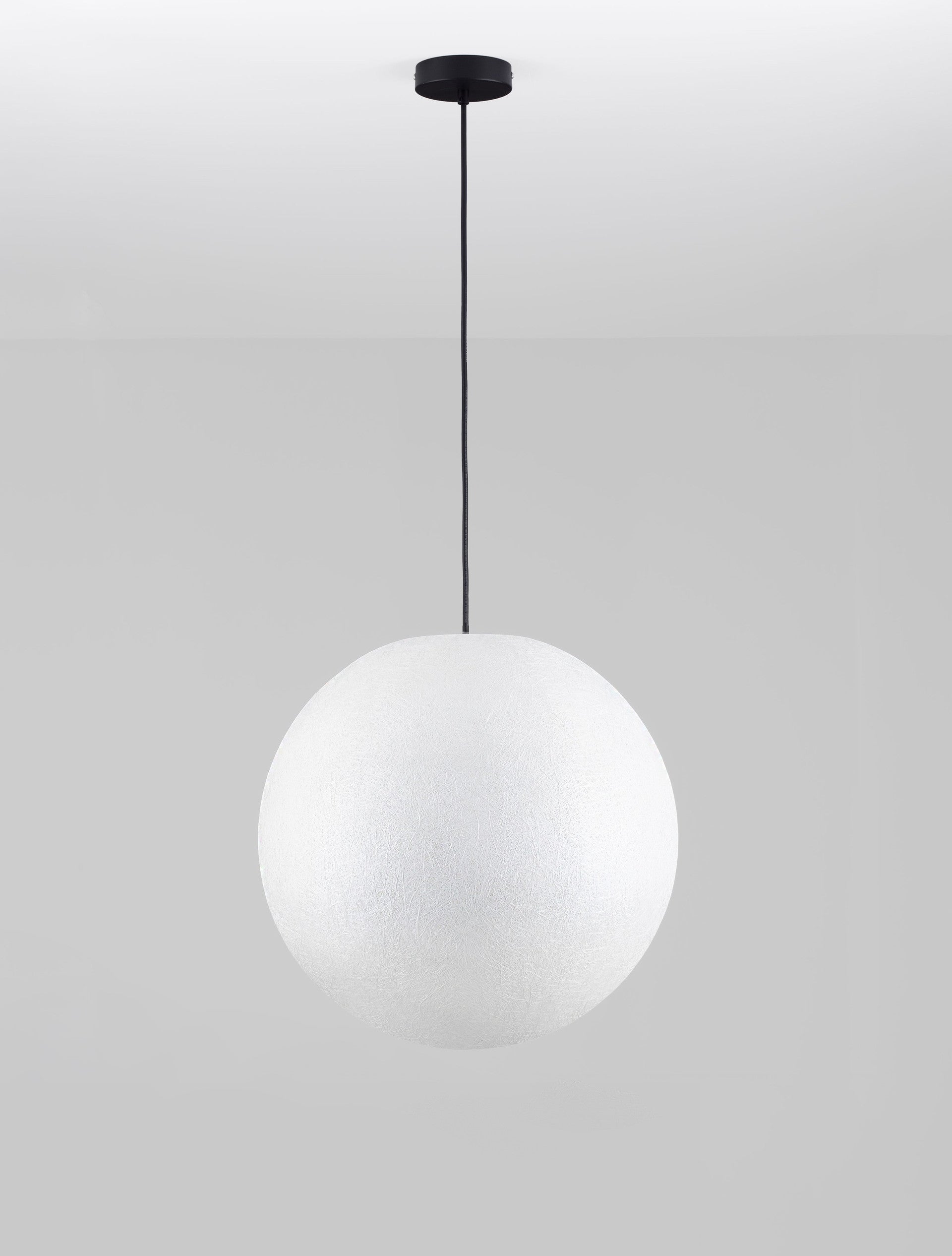 Външен пендел MOON LED E27 12W Пясъчно бял с черен кабел ⌀50 H200см IP65