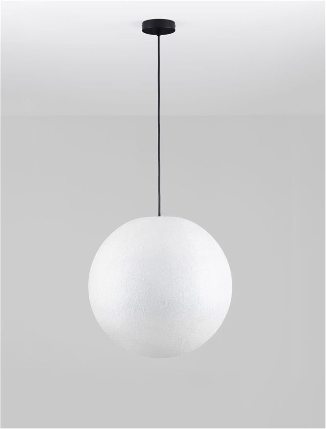 Външен пендел MOON LED E27 12W Пясъчно бял с черен кабел ⌀50 H200см IP65