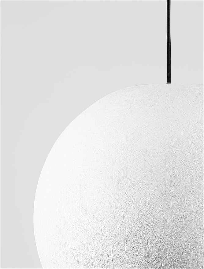 Външен пендел MOON LED E27 12W Пясъчно бял с черен кабел ⌀50 H200см IP65