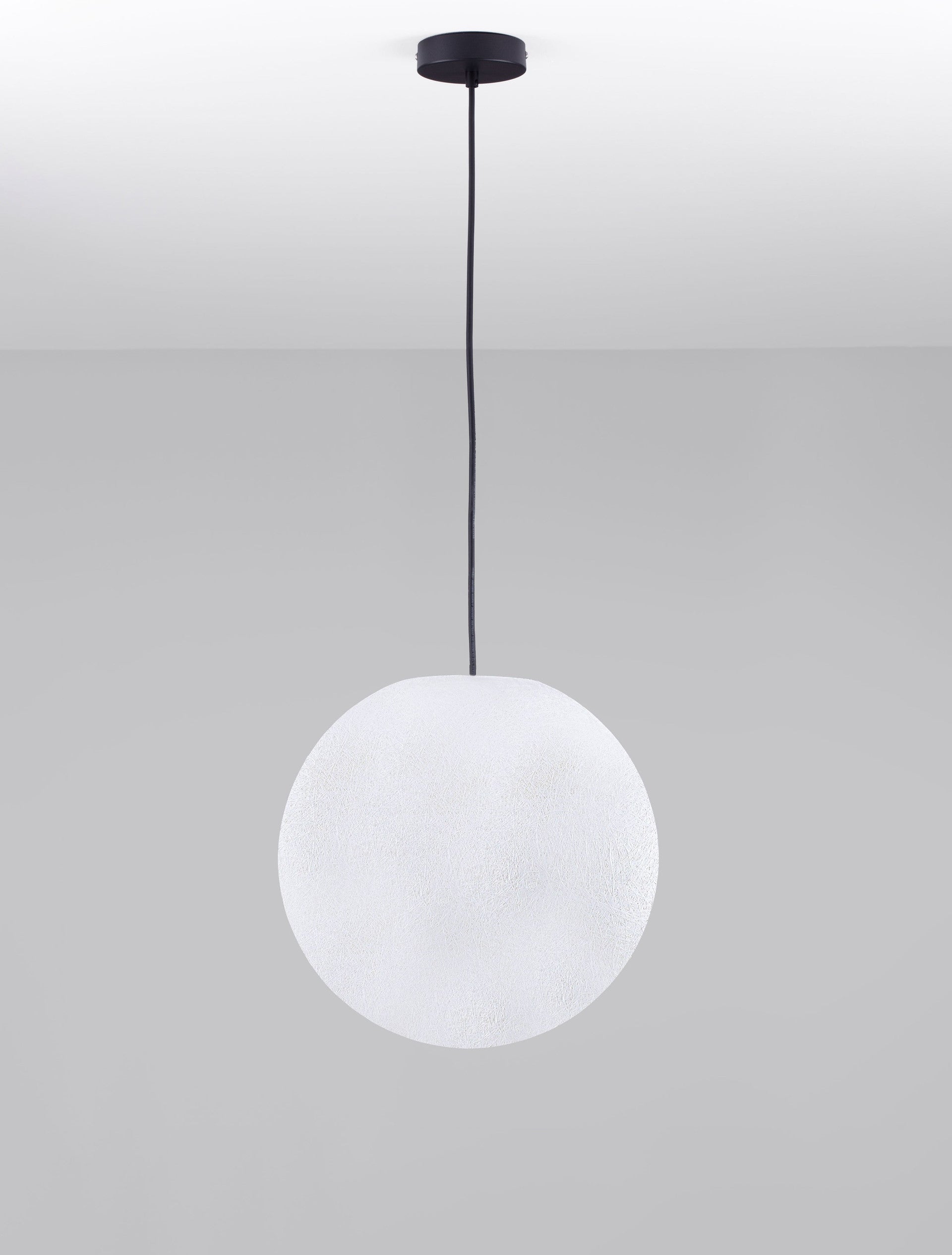 Външен пендел MOON LED E27 12W Пясъчно бял с черен кабел ⌀40 H200см IP65