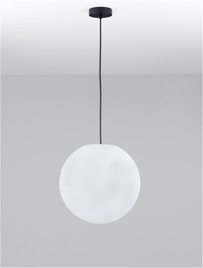 Външен пендел MOON LED E27 12W Пясъчно бял с черен кабел ⌀40 H200см IP65
