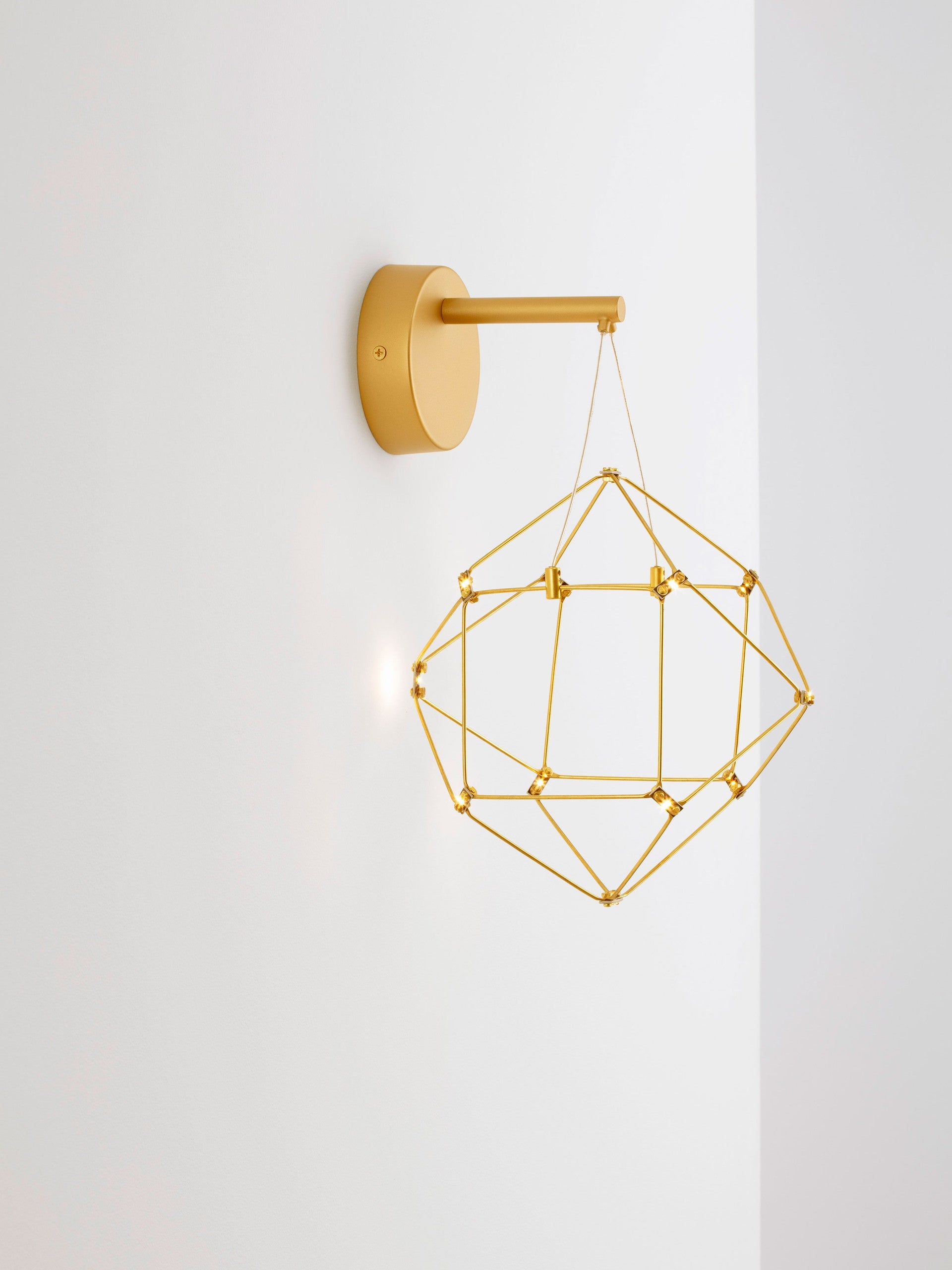 Висящо осветително тяло (пендел) STELLAR 6W Мед Златен метал L17 W23.4 H31см