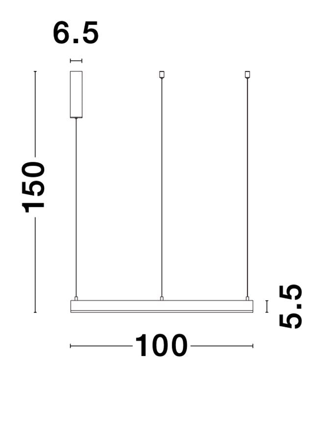 Висящо осветително тяло (пендел) MOTIF 60W LED 3000K Триак димируем Златист месинг алуминий акрил Регулируема височина
