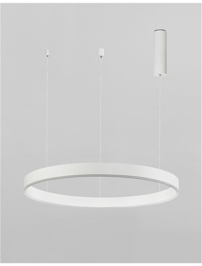 Висящо осветително тяло (пендел) MOTIF 40W LED 3000K Триак димируем Пясъчно бял алуминий акрил Регулируема височина