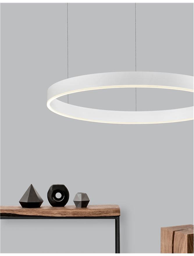 Висящо осветително тяло (пендел) MOTIF 50W LED 3000K Триак димируем Пясъчно бял алуминий акрил