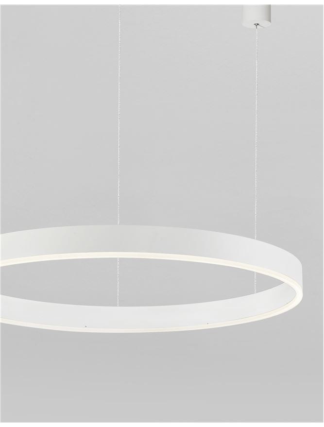 Висящо осветително тяло (пендел) MOTIF 60W LED 3000K Триак димируем Пясъчно бял алуминий акрил Регулируема височина
