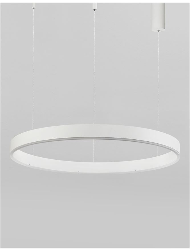 Висящо осветително тяло (пендел) MOTIF 60W LED 3000K Триак димируем Пясъчно бял алуминий акрил Регулируема височина