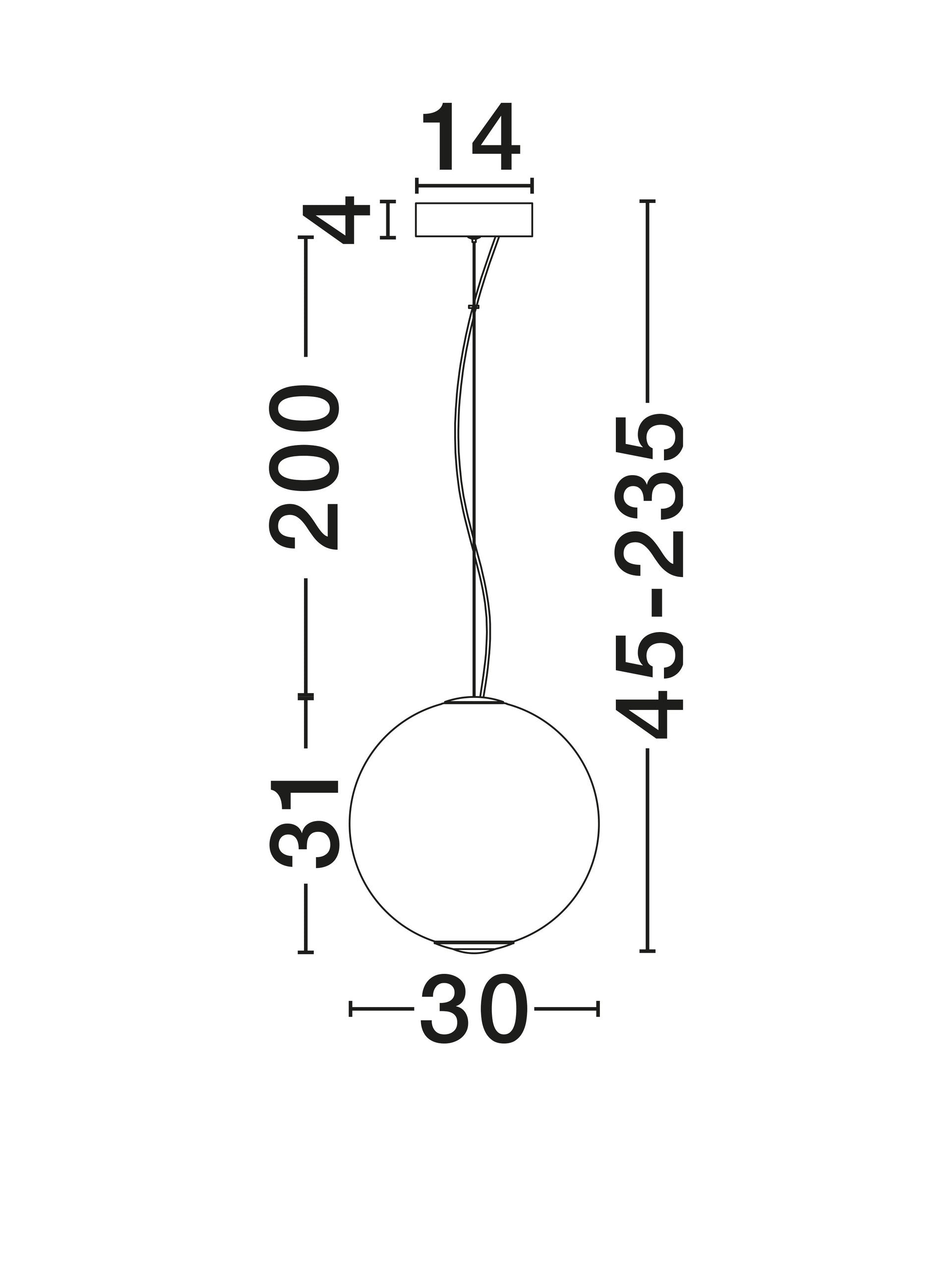 Висяща лампа AORA 20W LED с димиране, Сив метал, Тъмнокафяво стъкло