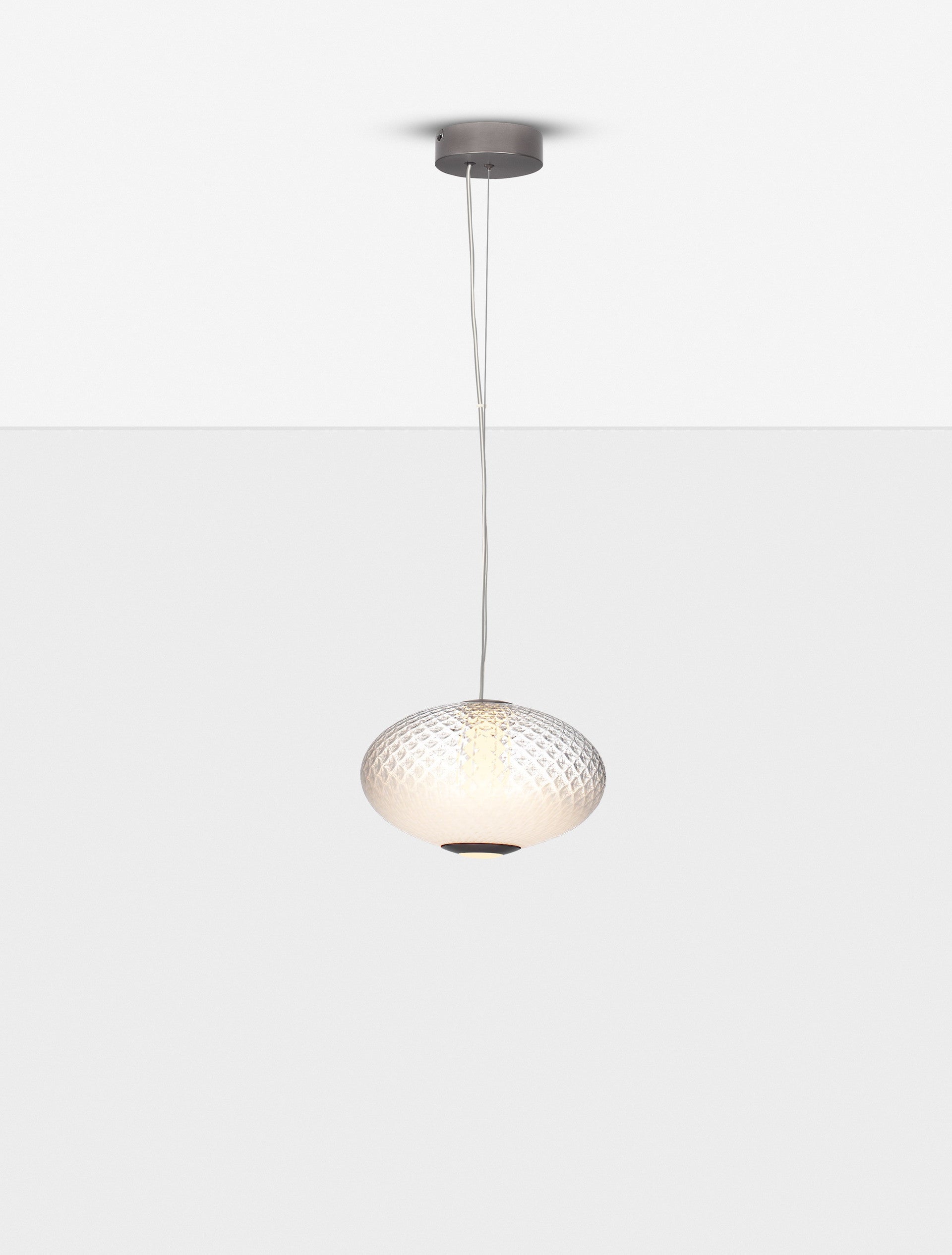 Висящо осветително тяло (пендел) AORA 12W LED Димируем, сив метал, опалово стъкло