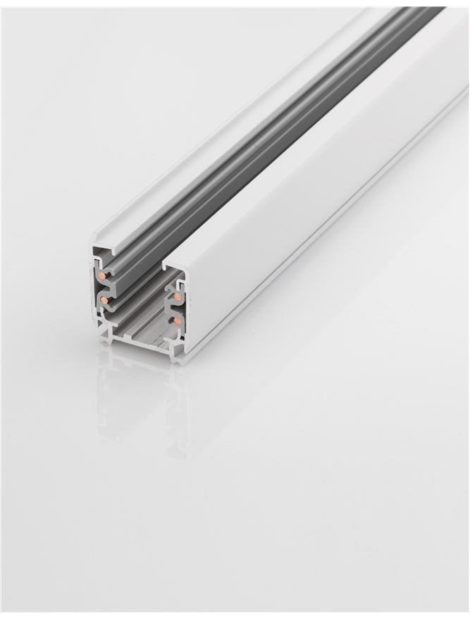 Техническо осветление 4 WIRES TRACK RAILS шинна шина 4-жилна 3-фазна бяла алуминий 2м