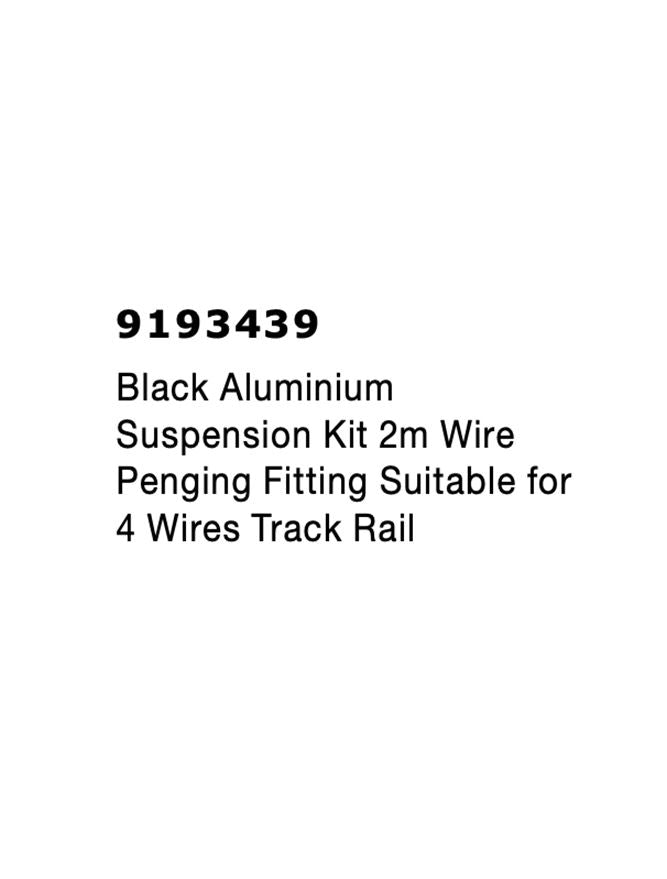 Техническо осветление 4 WIRES TRACK RAILS черен окачващ фитинг
