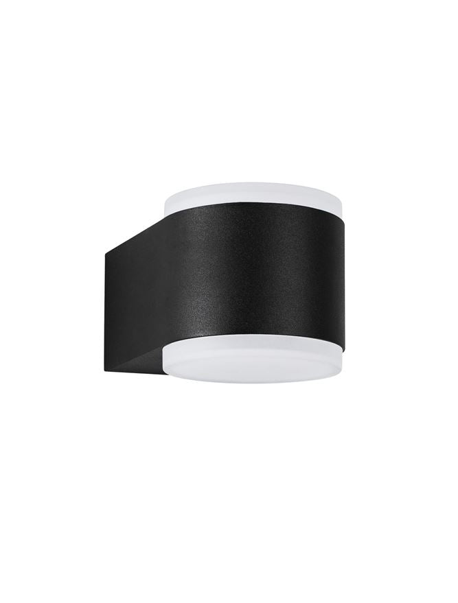 Външен аплик NUS 2x4W LED Пясъчно черен леят алуминий и акрил IP54 3000K