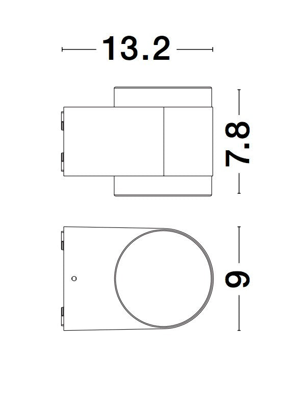 Външен аплик NUS 2x4W LED Пясъчно черен леят алуминий и акрил IP54 3000K