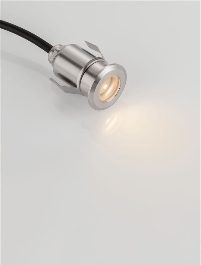 LED спот GELI 0.3W 24V IP68 Сребрист ⌀3 H5.2см 3000K